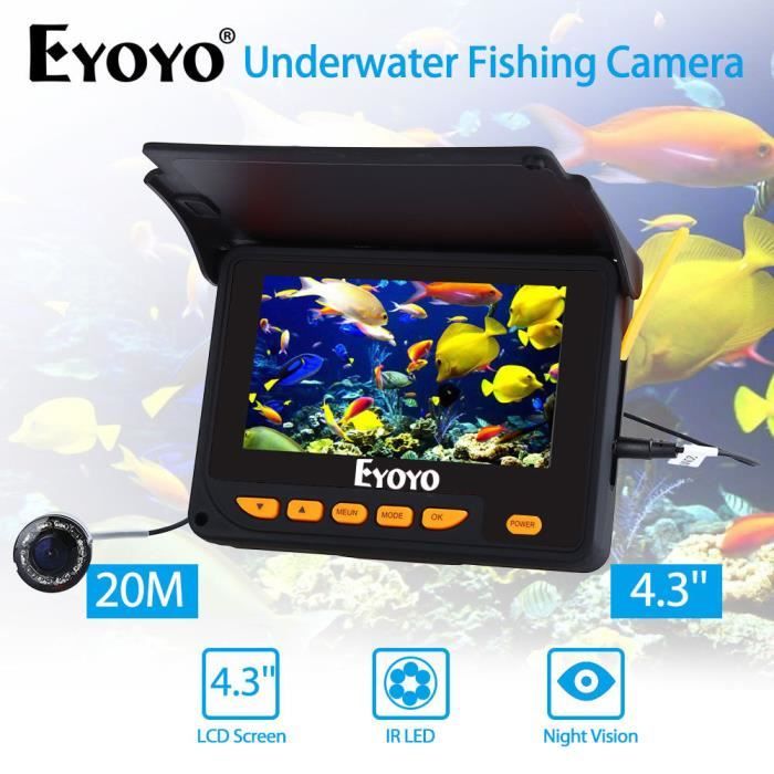 Caméra De Pêche Sous-marine MOUNTAINONE – 20m, 360°, écran 9″ – Avec Détecteur De Poissons – Neuf