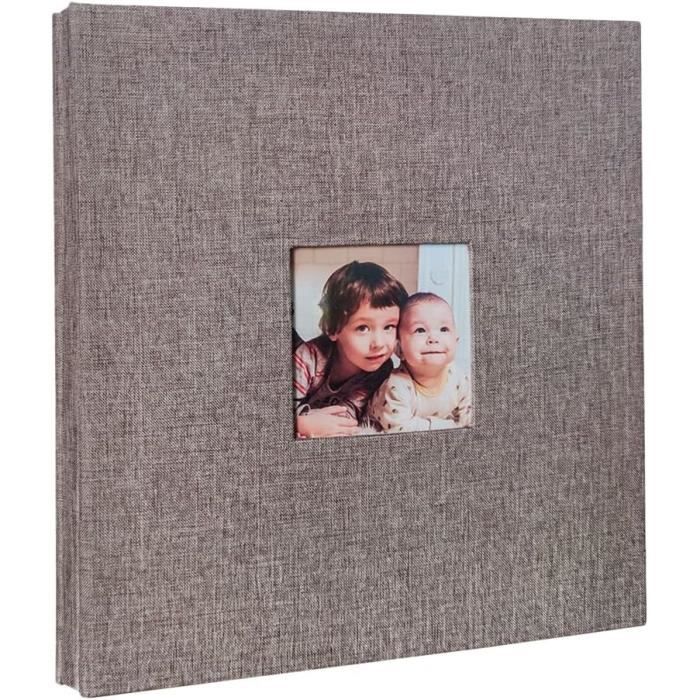 Album Photo 13x18 Cm - Lot De 2 - Couverture Lin Naturel - 52 Pochettes - Pour Famille, Mariage, Voyage
