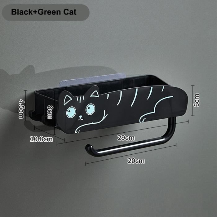 4 Porte-Lunettes Muraux Autocollants Chat - Support Rangement Lunettes Et Soleil Noir/Blanc