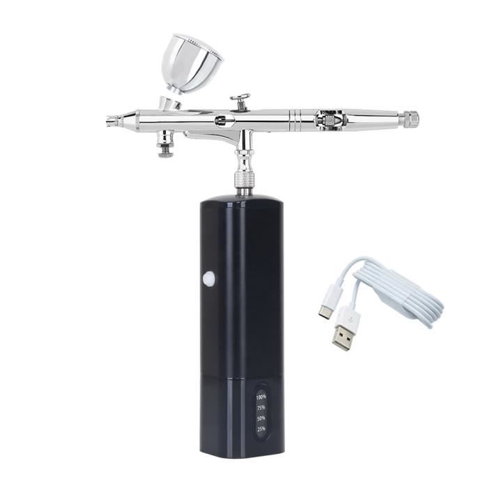 Kit Aérographe Portable Avec Compresseur - Airbrush Double Action 0,4mm 36PSI Pour Maquillage, Nail Art, Gâteaux Et Modélisme Kit Aérographe Portable Avec Compresseur - Airbrush Double Action 0,4mm 36PSI Pour Maquillage, Nail Art, Gâteaux Et Modélisme