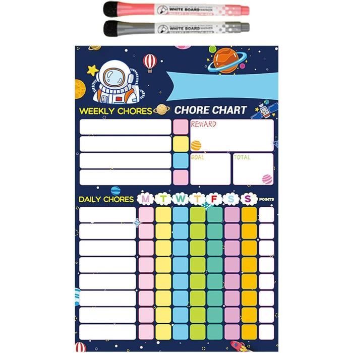SG Store Lot 4 Tableaux Liste De Tâches Réutilisables + 20 Papiers Vierges – Organisation Enfants Adultes