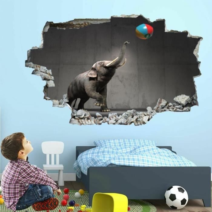 Papier peint adhésif Sculpture d'éléphant - 441 x 315 cm | Leroy Merlin