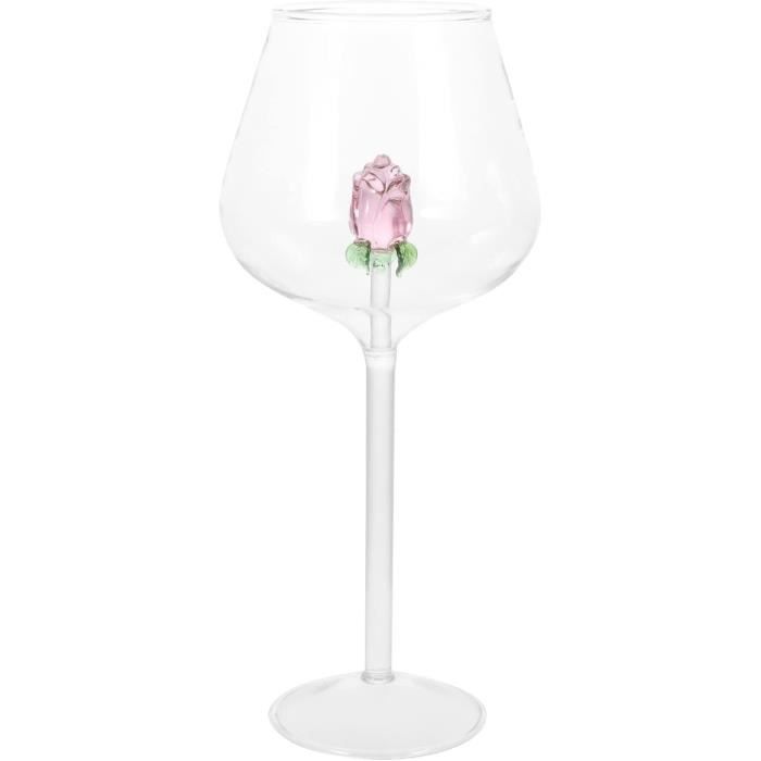 Flûte à champagne verre au reflet rose