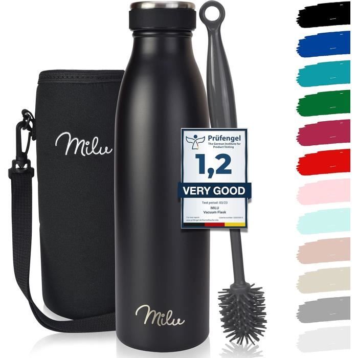 Bouteille Isotherme Swell 17 Oz / 500 Ml – Noir – Acier Inoxydable – Neuve Avec étiquette