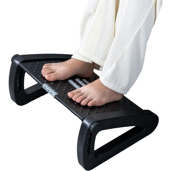 Tabouret De Travail à Bascule Avec Roulettes - Repose-Pieds Ergonomique Bois Pour Bureau