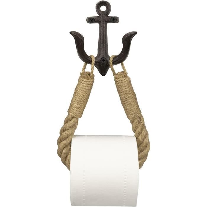 Porte-Serviettes En Corde Vintage Tiardey - Support Rouleau Papier Toilette Industriel Rustique
