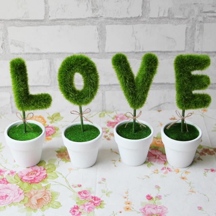 Yumyumis Nouveau 4pcs Amour Plant Simulation Cadeau Pot De Fleurs Artificielles Plante Accueil Decoration Art Vert Amour4285 Cdiscount Jardin Yumyumis Nouveau 4pcs Amour Plant Simulation Cadeau Pot De Fleurs Artificielles Plante Accueil Decoration Art Vert Amour4285 Cdiscount Jardin