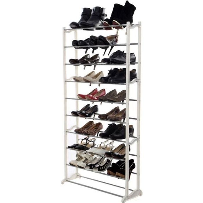 Etagere Range Chaussures Capacite 30 Paires Achat Vente Meuble