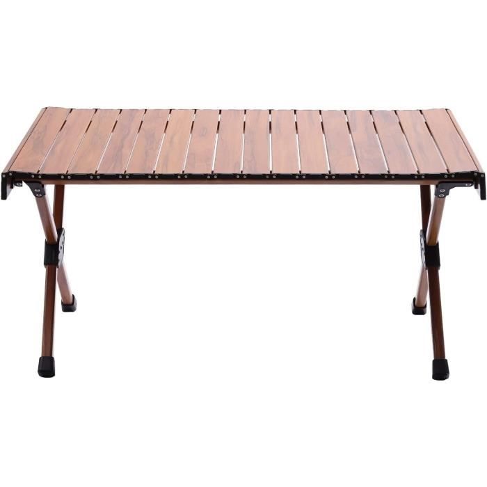 FUNYKICH - Table Pliante Aluminium 0,9m Pour Camping, Plage, Pique-nique - Léger Et Portable Avec Sac