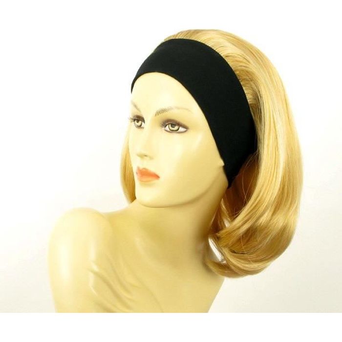 Perruque Femme Bandeau Mi-longue Noire Lisse - Réf Mady 1b - Neuf Avec étiquettes