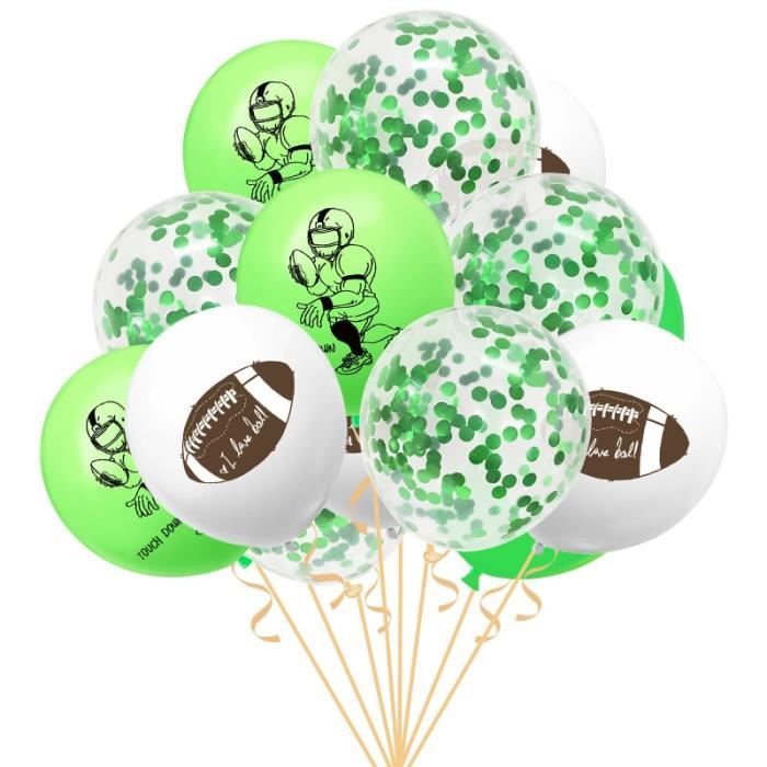 S02 15pcs Balloon Ballon De Rugby Pour Fete De Football Americain Decoration De Gateau Banniere De Joyeux Anniversaire Fete D Cdiscount Maison