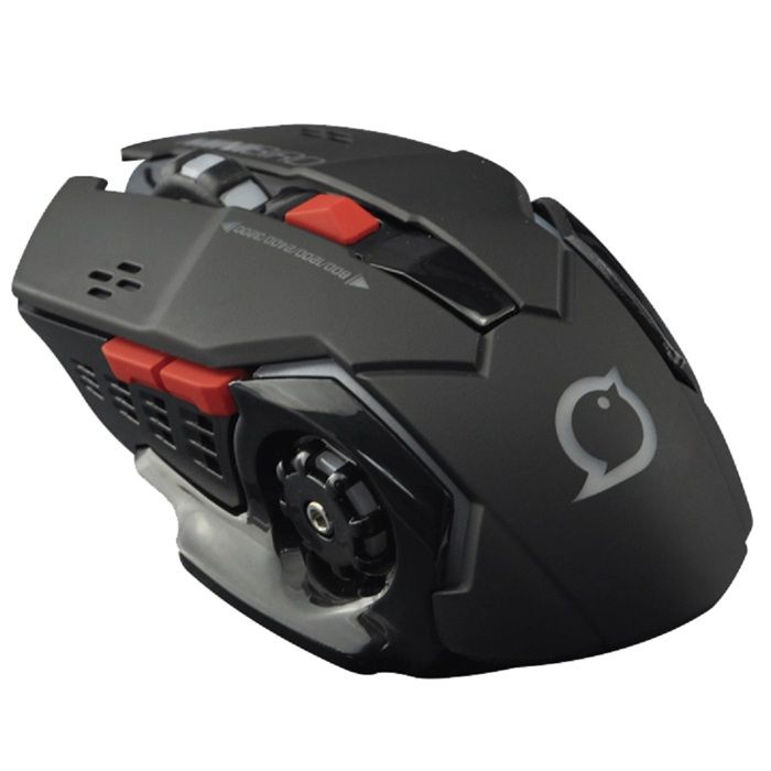 Souris filaire pour gamer Minibird Tyrant – Capteur optique 3200 dpi – 6 boutons – Rétro-éclairage Rouge