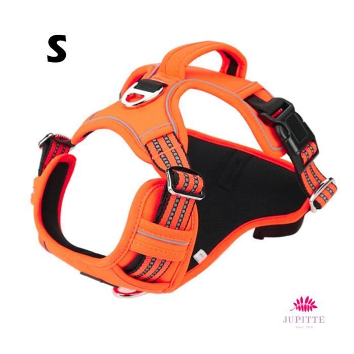 Meilleurs prix pour JupVierge Harnais Chien S - OrangeAnti Traction pour ChienFacile à Mettre avec Poignée ContrôleArnet pour Chien