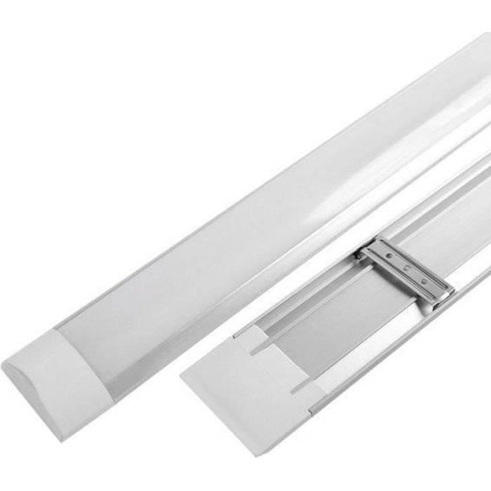 SILAMP Réglette LED 60 Cm 24W – Blanc Neutre 4000K-5500K – Éclairage Puissant Et Économique Pour Garage, Bureau, Atelier