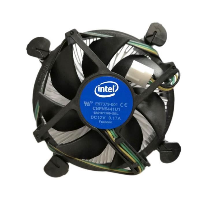 compatible avec Intel I3 I5 LGA 1150 1155 1156-3W 2200 RPM Ventilateur de processeur silencieux avec dissipateur de chaleur 