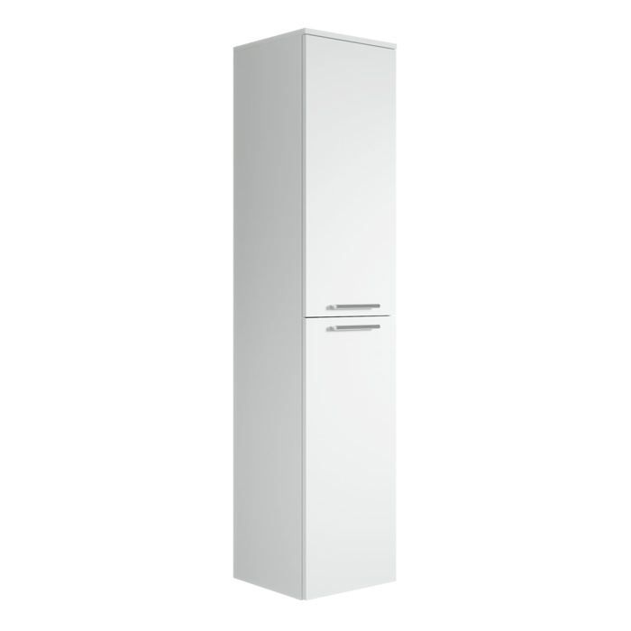 Armoire de rangement - Saturnus - Hauteur 130 cm - Blanc - Meuble de chambre - Porte(s)