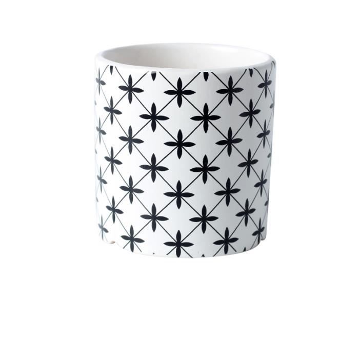 VINTHERA Moa Pot Géométrique En Céramique 13 X 11 Cm - Pot De Fleurs Design Moderne