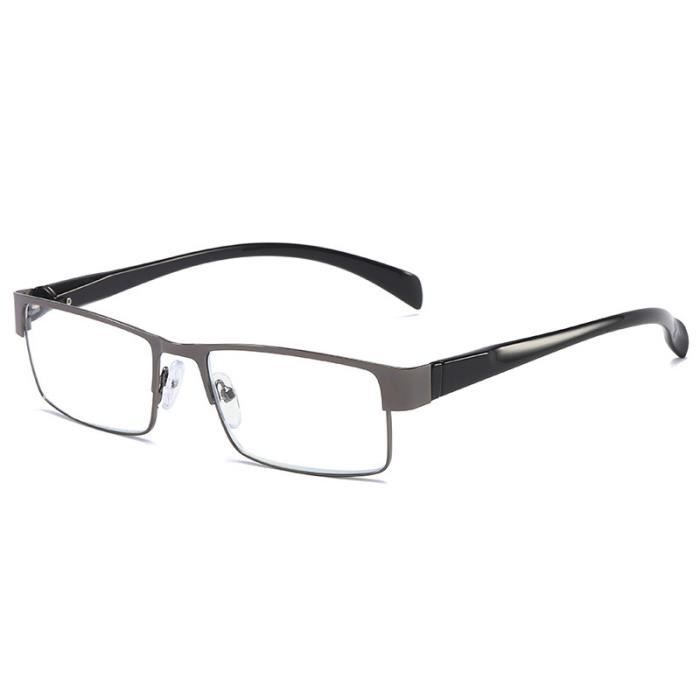 Gris - Dioptrie +4,00 - Lunettes De Lecture En Métal Pour Hommes ...