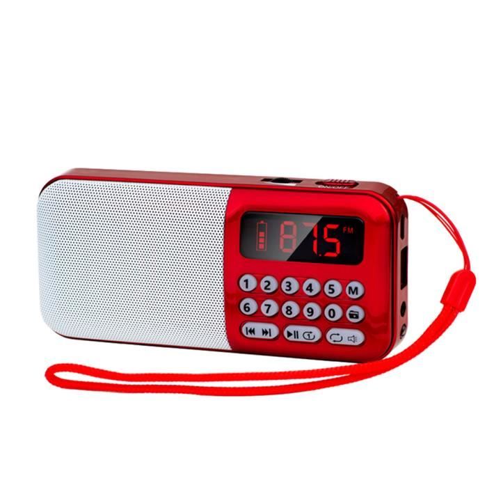Radio FM portable Portable Haut-parleur sans fil TF Carte Disque USB Lecteur MP3 Mini radio avec prise écouteurs-3