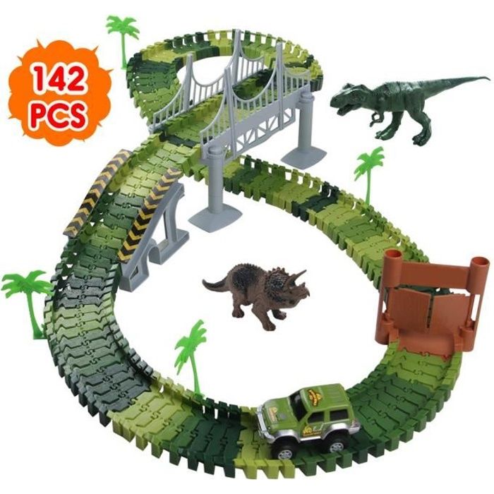 Circuit Voiture Dinosaure Flexible Electrique Jouet, pour Cadeau Jeux  Educatif Enfant (142Pièces) - Cdiscount Jeux - Jouets