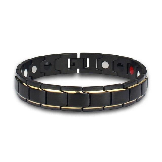 Zerodis Bracelet magnétique Bracelet aimanté en acier au titane hommes