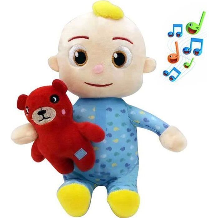 Comparer les prix de Cocomelon JJ peluche chantant poupée en peluche famille enfants enfants apprenant des cadeaux danniversairebleu