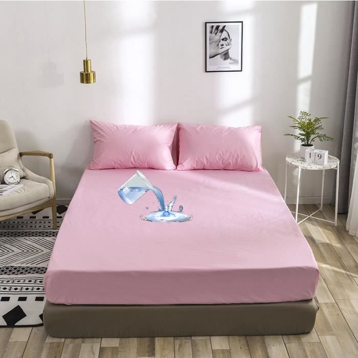 Solide couleur protection de matelas housse de lit adapté anti-allergie étanche