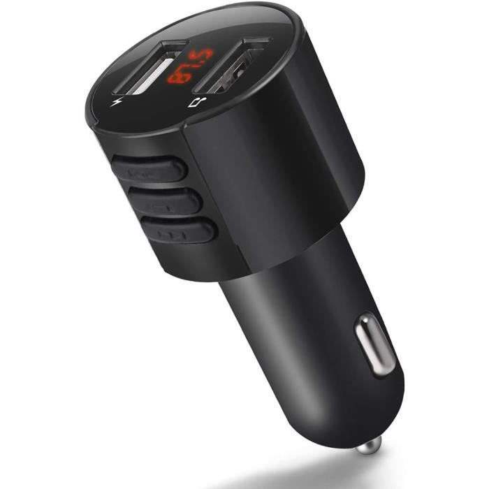 Émetteur FM Bluetooth Pour Voiture - Transmetteur MP3, Lecteur USB, Chargeur Rapide, Universel, Neuf