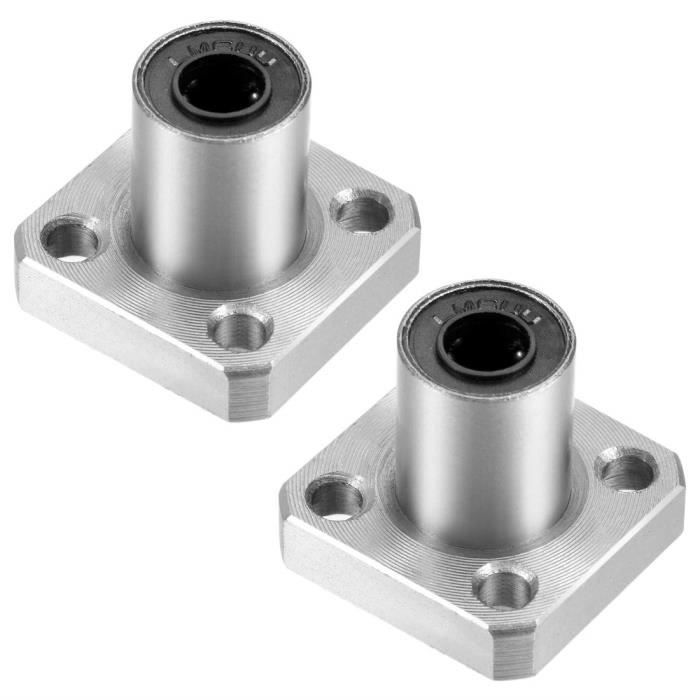 Roulement Linéaire LM25UU Lot De 2 - Alésage 25mm, Diamètre Extérieur 40mm, Longueur 59mm - Uxcell