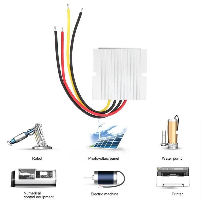 Convertisseur DC 12V/24V Vers 5V 10A 50W - Module Étanche IP68 - Régulateur De Tension Pour Voiture, Camping, Projets Électroniques