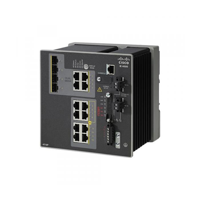 Cisco Industrial Ethernet 4000 Series Commutateur Géré 4 x 10-100 + 4 x 10-100 (PoE+) + 4 x SFP Gigabit combiné Montage sur rail… Reconditionné - Cisco reconditionné disponible sur Cdiscount Seconde Vie