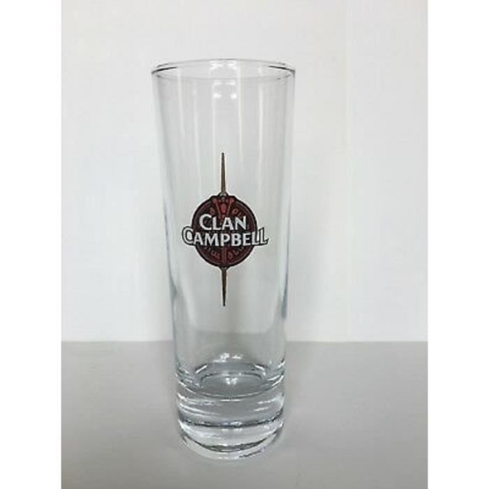 6 VERRE 22 CL TUBO WHISKY CLAN CAMPBELL  .NOUVEAU MODELE SERIE LIMITEE 