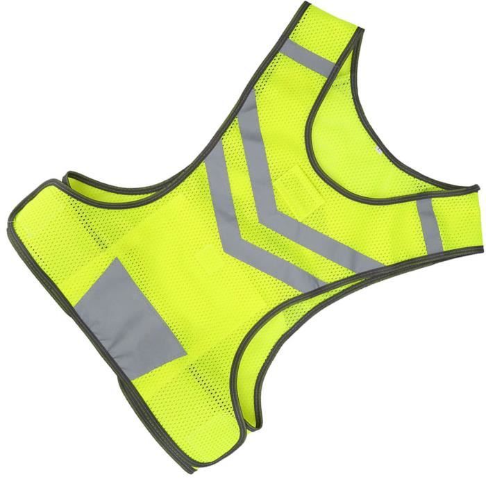 Voarge 4 pièces Gilet de sécurité, 360 degrés de Haute visibilité, Gilet réfléchissant, pour Voiture, vélo, Moto à Haut Risque, Lavable