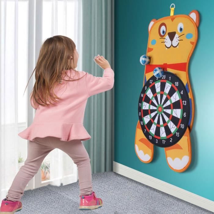 Frisbee,Jeu de fléchettes à balle collante Montessori pour enfants
