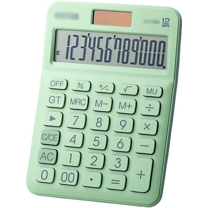 Calculatrice, calculatrice de bureau 12 chiffres Grand écran