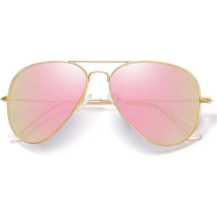 Lunettes De Soleil Pilote Vintage Homme/Femme - Forme Ronde, Verres UV400 Polycarbonate