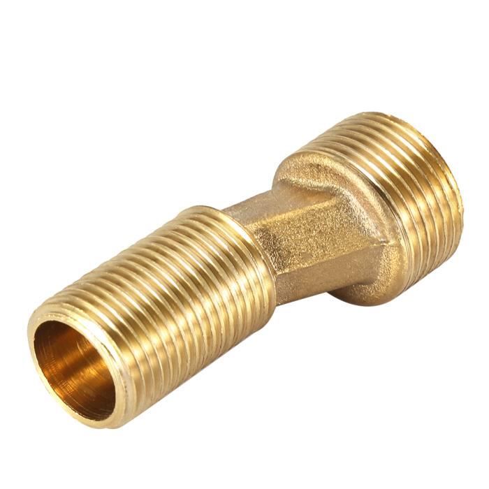Raccord Laiton 1/2" G Femelle × 1/2" NPT Mâle - Adaptateur Pour Plomberie, Robinet, Douche - Avec Joint Et PTFE Inclus