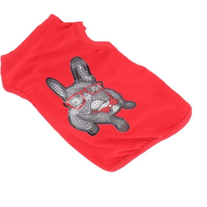 T-shirt Pour Chien Drapeau Suisse - Doux, Respirant, Facile à Mettre - Pour Petits Chiens - 9
