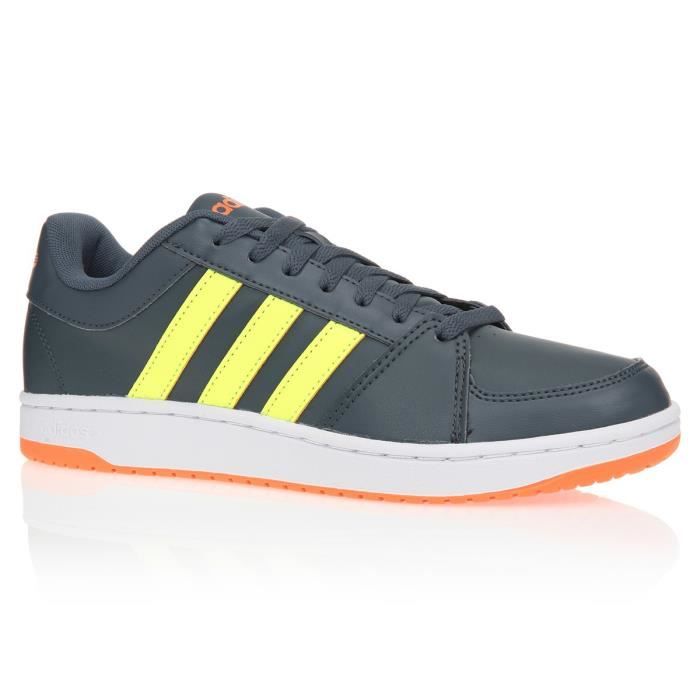 ADIDAS NEO Baskets Hoops Chaussures Homme Gris et jaune