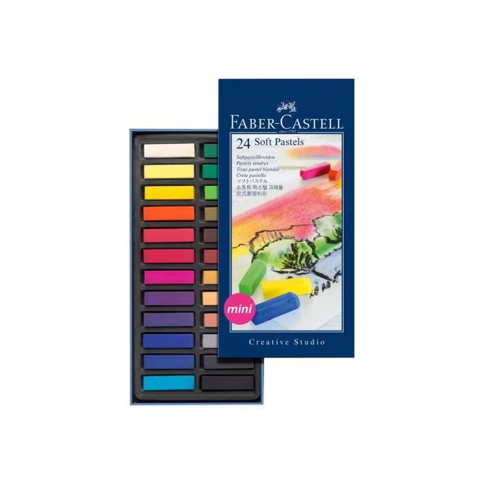 FaberCastell Crayon pastel doux pack de 24 Cdiscount BeauxArts et
