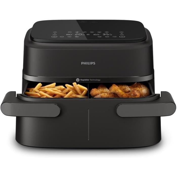 Friteuse Air Double Panier Philips Série 1000 avec Séparateur Amovible