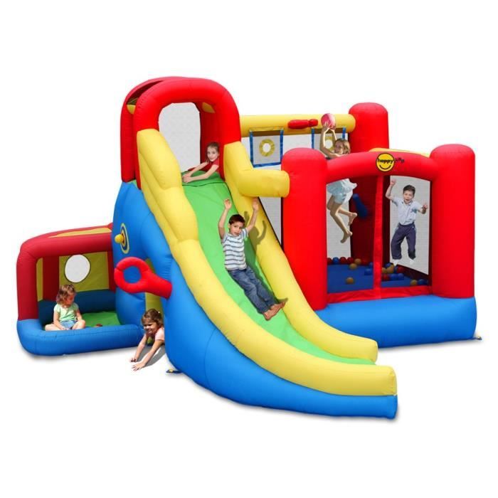 Happy Hop Chateau Aire De Jeux Gonflable 11 En 1 Cdiscount Jeux Jouets