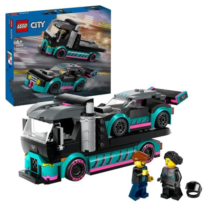 60406 La voiture de course et le camion de transport de voitures LEGO® City - vue 4