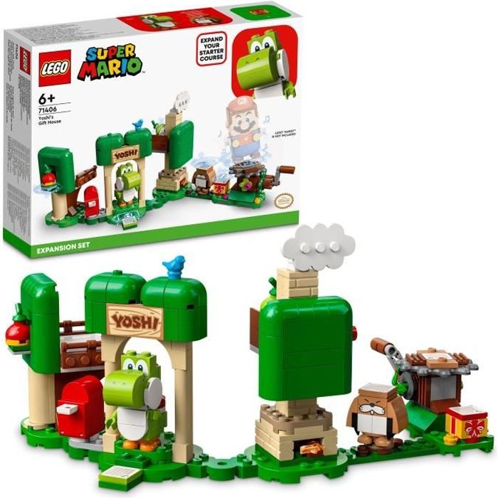 LEGO 71406 Super Mario Ensemble d'Extension La Maison Cadeau de Yoshi, Jouet  Super Mario, Figurine, avec Manège, Enfants 6 Ans - Cdiscount Jeux - Jouets
