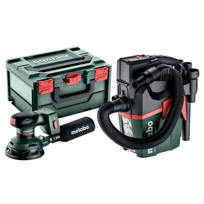 Set ponceuse excentrique 18V SXA 18 LTX 125 BL & Aspirateur AS 18 PC COMPACT METABO 691199000 - vue 2
