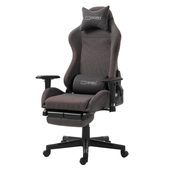 ML Design Chaise de Gaming Professionnel ErgonomiquePivotantRéglable 122 131 cm Dossier Inclinable 90° 165° - vue 2