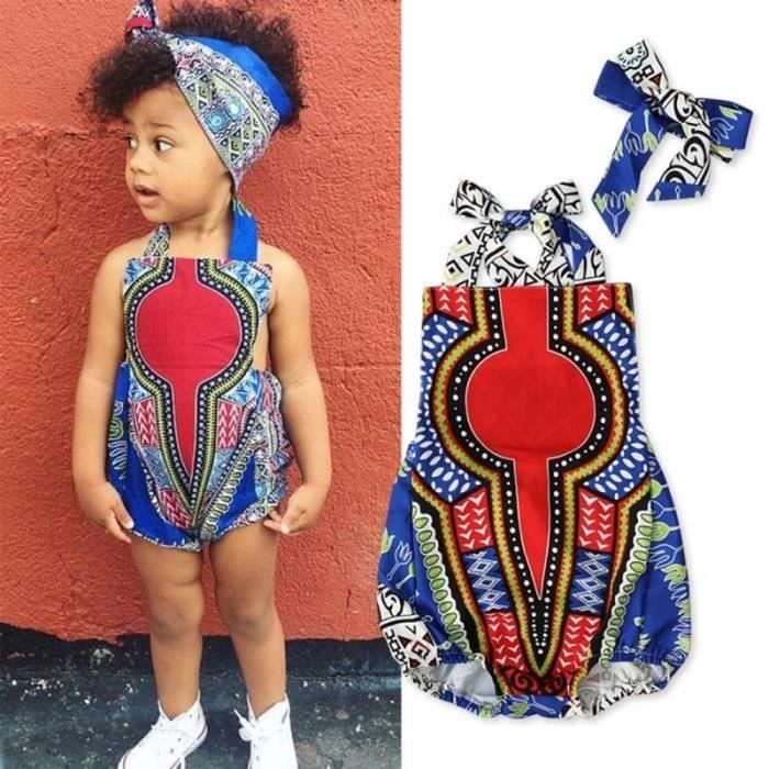 BODY 0-4 Ans Bébé Fille Body Style Bohême Afrique Boho Barboteuse