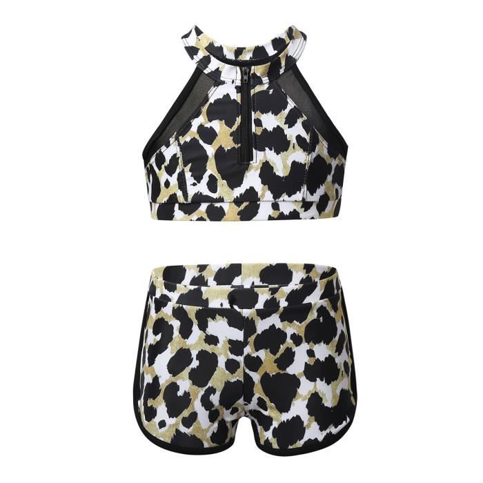 maillot de bain 2 pieces leopard