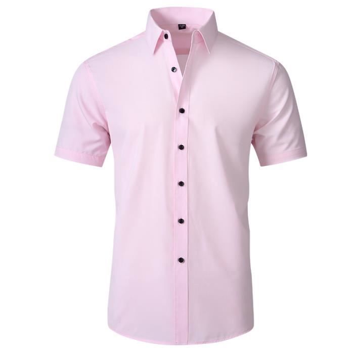 Chemise Homme Misfuso Manches Longues - Sans Repassage, Uni - Business Décontracté Regular Fit