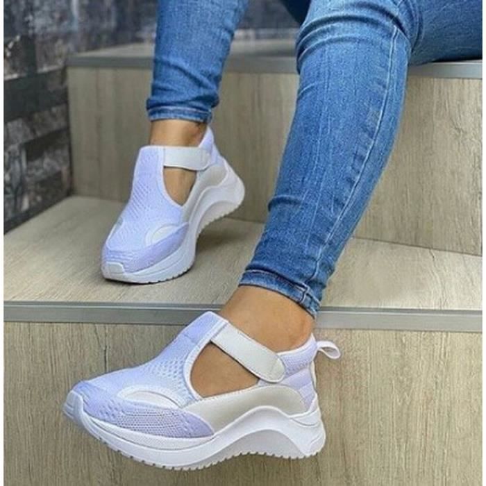 Baskets Velcro pour femmes Chaussures d contract es respirantes